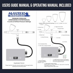 Powerful Cordless Airbrushing System Kit – 20 to 36 PSI, Portable Rechargeabl…