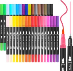 Dual-Tip Coloring Markers Set – 36 Vibrant Colors for Adult Artists