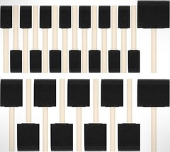 24 Pc Foam Paint Brushes Wood Handle Sponge Brush Set Craft Staining