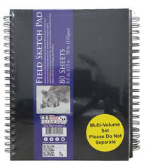 2 Pk U.S. Art Supply 8.5″ x 11″ Hardcover Sketch Book 80 Sheets 70 lb (110gsm)