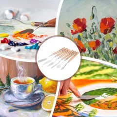 14mm HM#9 Painting Palette Knife Stainless Steel Spatula Wood Handle