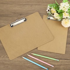8.9 x 12.4″ Horizontal Clipboard, 1 Pcs Landscape Layout Hardboard,Brown