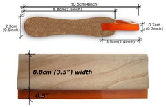 US Stock 6.5 In Silk Screen Printing Squeegee Ink Scraper Scratch Board 75 Duro.