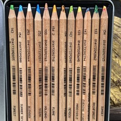 Koh-I-Noor Tri-Tone Pencils Multi-Colored Leads Set Of 11 pencils & 1 Blender