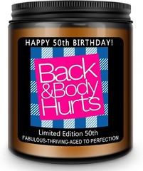 Homsolver 50th Birthday Gifts for Her Him, Happy Candles Brown