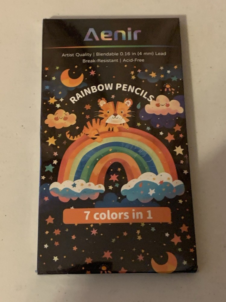 Aenir 7 Color in 1 Rainbow Multicolor Pencils 12 Pack for Kids or Adult Coloring