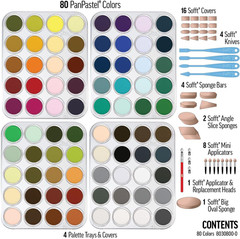 Artist Pastels by GOLDEN, 80 Color Set, Professional Artist Pastels, Unique Pan