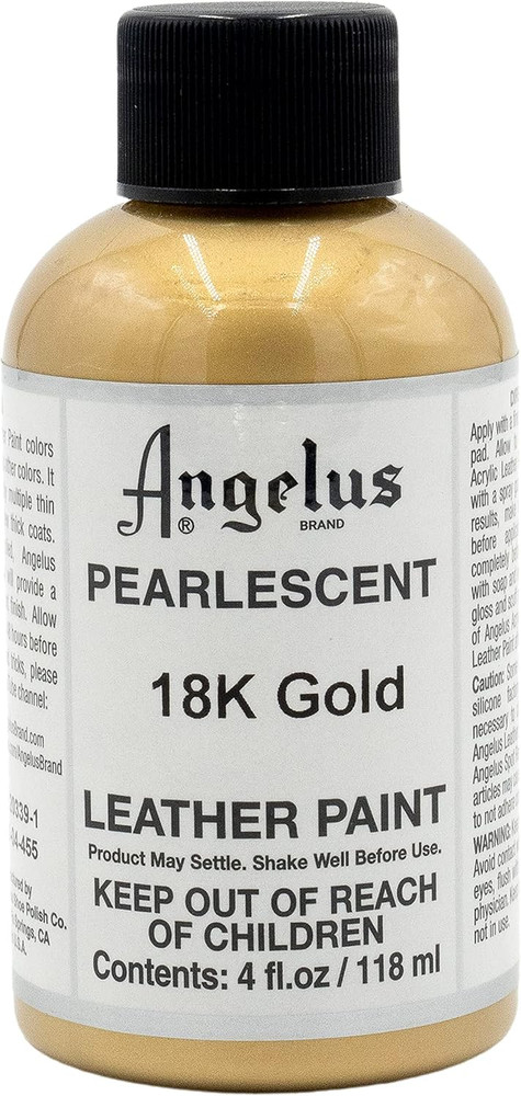 Pearlescent 18K Gold Acrylic Leather Paint 4Oz