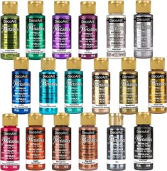 DecoArt Dazzling Metallics Acrylic Paint Set 18 Colors