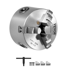 3-Jaw Lathe Chuck, 3 Inch (80 mm), Self-Centering Chuck, 0.08-2.48 in (2-63 …