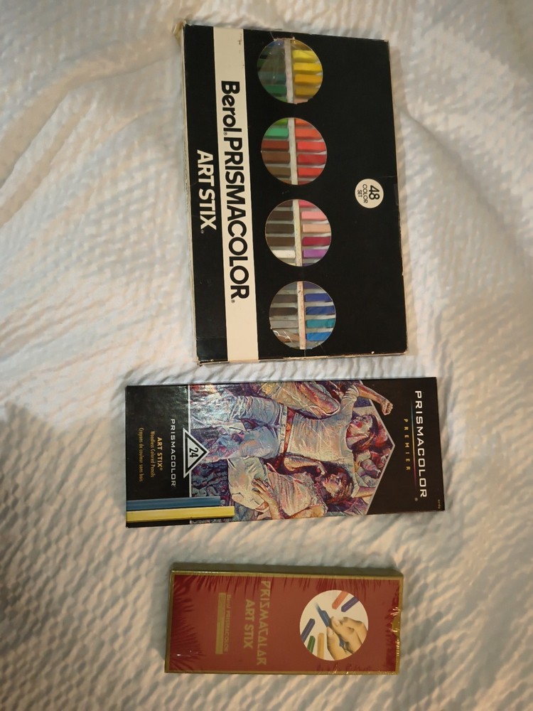 3 Complete Sets Prismacolor Art Stix 84 Total, 48 Set, 24 Set, Unopened 12 Set