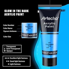 Glow in the Dark Paint, Neon Neutral Paint (120ml / 4.05oz) Tubes, Art Craft