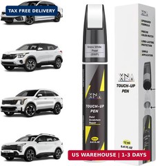 XNA Snow White Pearl(SWP) for KIA Touch Up Paint, 2 in 1 Car Scratch Remover wit
