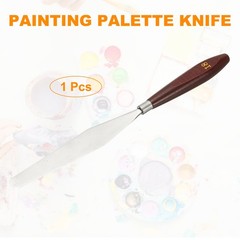 Painting Palette Knife 5.35 x 0.94 Inch Stainless Steel with Wood Handle