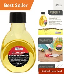 Refined Linseed Oil, 125ml 4.2 oz Fluid Medium – Linseed Oil for Wood, Painti…