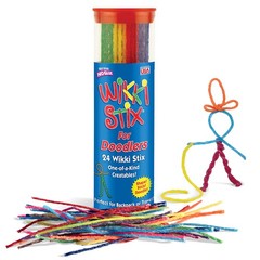 Wikki Stix Doodler Travel Toy for Kids – 24 Reusable Wax Sticks for Sensory P…