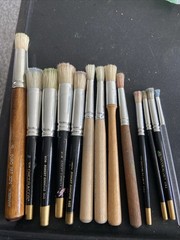 Artists Mixed LOT 13 Paint Brushes Robert Simmons/Decorator/Duro Art
