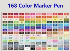 168 Colors Alcohol Markers Set, Double Tipped Markers* Fine & Chisel * USA SHIP