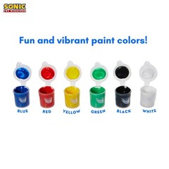 Sonic The Hedgehog Canvas Paint Set for Kids with 3 Canvases, Acrylic Paint, …