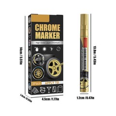 6x Liquid Chrome Marker Chrome Paint Pen Reflects Gloss Metal Mirror Marker USA