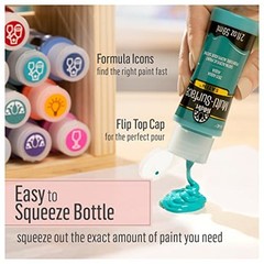 FolkArt Multi-Surface Acrylic Craft Paint, 8 oz, Metallic Charcoal Black
