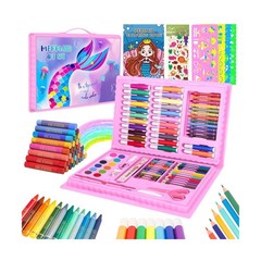 homicozy Art Supplies, Mermaid Drawing & Coloring Set with Crayons,… Fast Ship