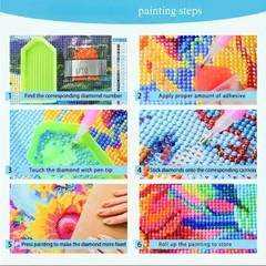 Wolf Diamond Painting Kit, 5D DIY Full Drill Round Diamond Art, Resin Crystal