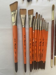 Artist Paint Brush Brushes Lot of 48 Total Raphael Cheap Joes Art Supplies More