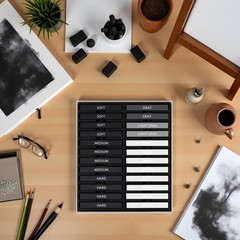 24 Pcs Compressed Charcoal Sticks with Soft, Medium, Hard and White Charcoal,…