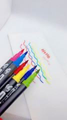 Colouring Pens Stationary felt tips 36 Dual Tip craft brush markers colourful