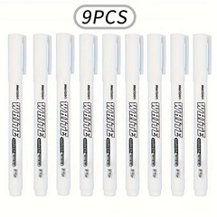 3/6pcs White Waterproof Permanent Paint Marker Pens for Metal Wood Fabric