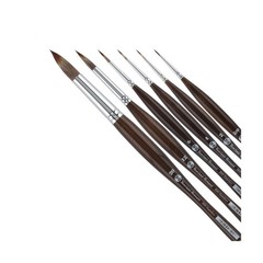 Unico Synthetic Mongoose Artist Paint Brush – Series 800 Round – Set of 6 – W…