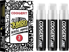 Jumbo Poster Markers White Acrylic Paint Wide Tip Permanent Writing Pens 3Pcs…