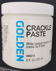 Golden Acrylic White Opaque Medium 8 Oz Crackle Paste, NEW