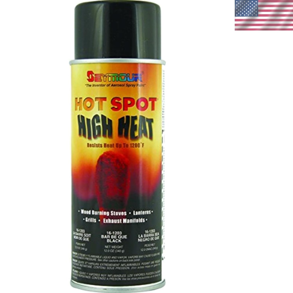 Durable High Gloss Black Paint – Heat Resistant to 1200F, Fast Drying Aerosol