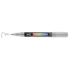 4 PCS DecoColor Fine Tip Paint Marker Set Black White Gold Silver Art Pens