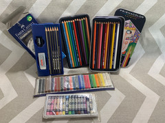 Artist Supply Lot Prismacolor Premier 24 Colored Pencils Faber-Castell Sketch Se