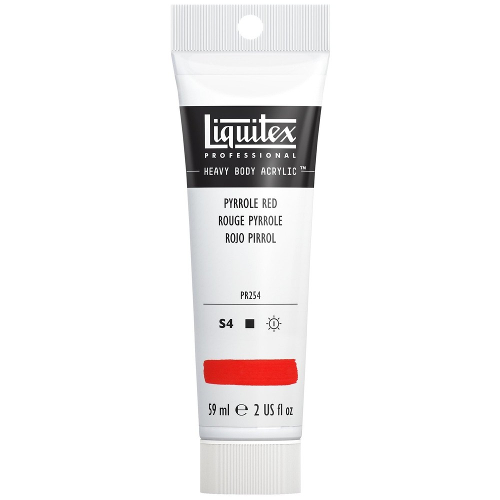 Professional Heavy Body Acrylic Paint 2oz 59ml Tube Pyrrole Red