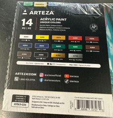 ARTEZA Premium Acrylic Paint, 14 Colors 4.06fl Oz (gold&silver) NEW!