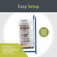 Pearington Mobile 25Shelf Art Drying Rack for Classrooms and Art Studios, Hea…