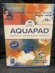 Clairefontaine Goldline AQUAPAD Watercolor Mini sketchbook 4 X 6 Inches NEW 🎨