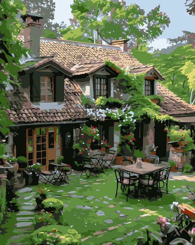Paint by Numbers Kit for Adults Beginner,Forest House Easy Paint by Number Ki…