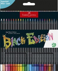 Black Edition Colored Pencils Classic 1 Count Pack of 24 For Art Drawing