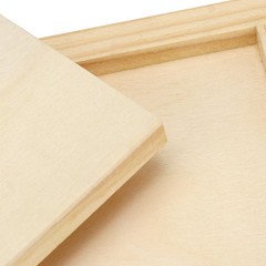 20 Pack 6 x 6 Inch Square Wooden Canvas Boards, Unfinished Wood Panels, Blank…