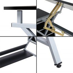 Adjustable Drawing Desk Drafting Table Art Craft W/ Drawers Black Studio Design