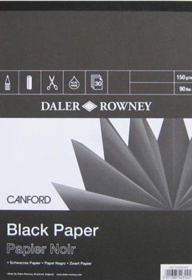 Daler Rowney Canford Pad – Black 150gsm Paper – A3