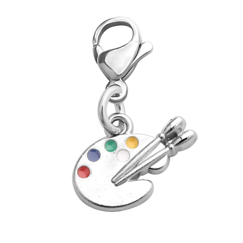 Art Lover Gift Artist Palette Clipon Charm Paint Palette Zipper Pull Gift For Ar