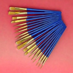 Paint Brushes Set, 2 Pack, 20 Pcs Round-Pointed Tip Nylon Hair Artist Acrylic