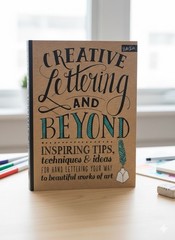 Creative Lettering and Beyond Book – Hand Lettering Calligraphy Chalk Art – EUC