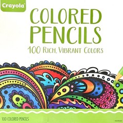 Crayola 100 Colored Pencils / Adult Coloring / Amazon Exclusive ** NEW **